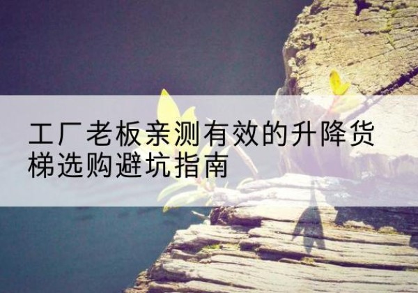 雨山升降货梯怎么选-工厂老板亲测有效的升降货梯选购避坑指南